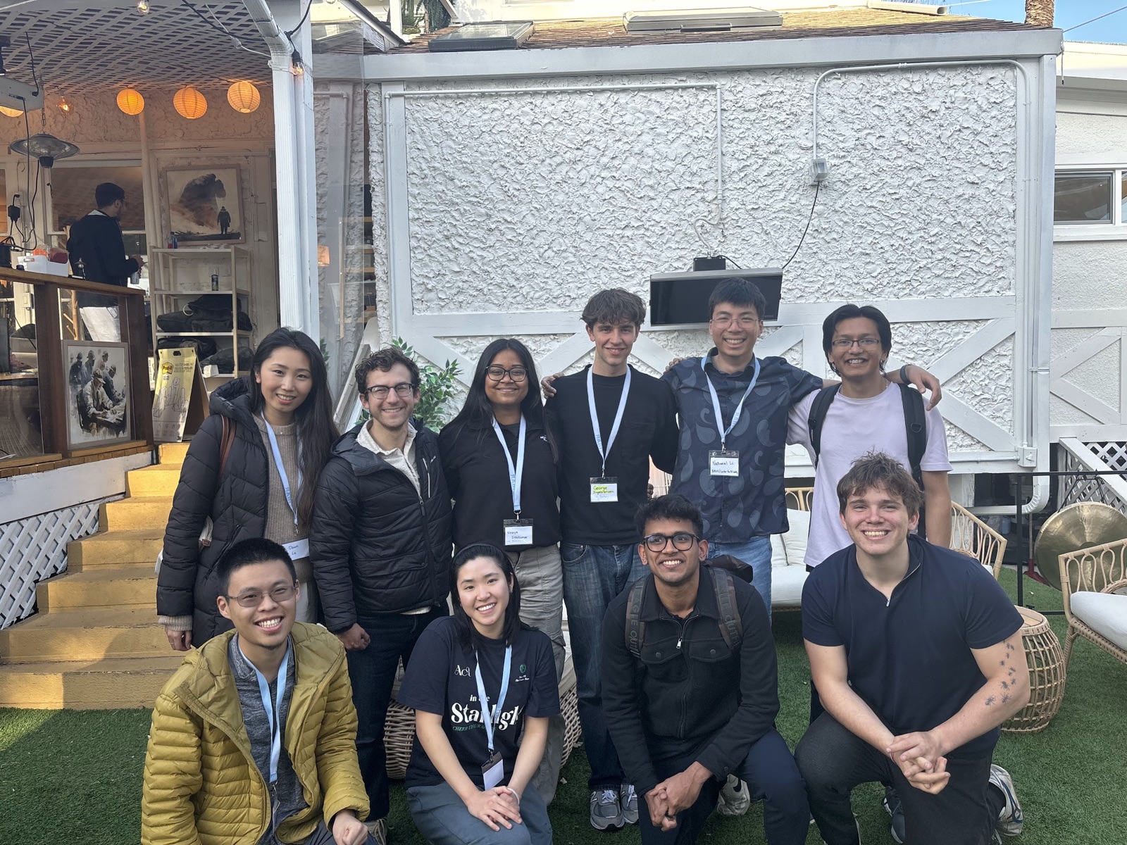 Members at a conference social
