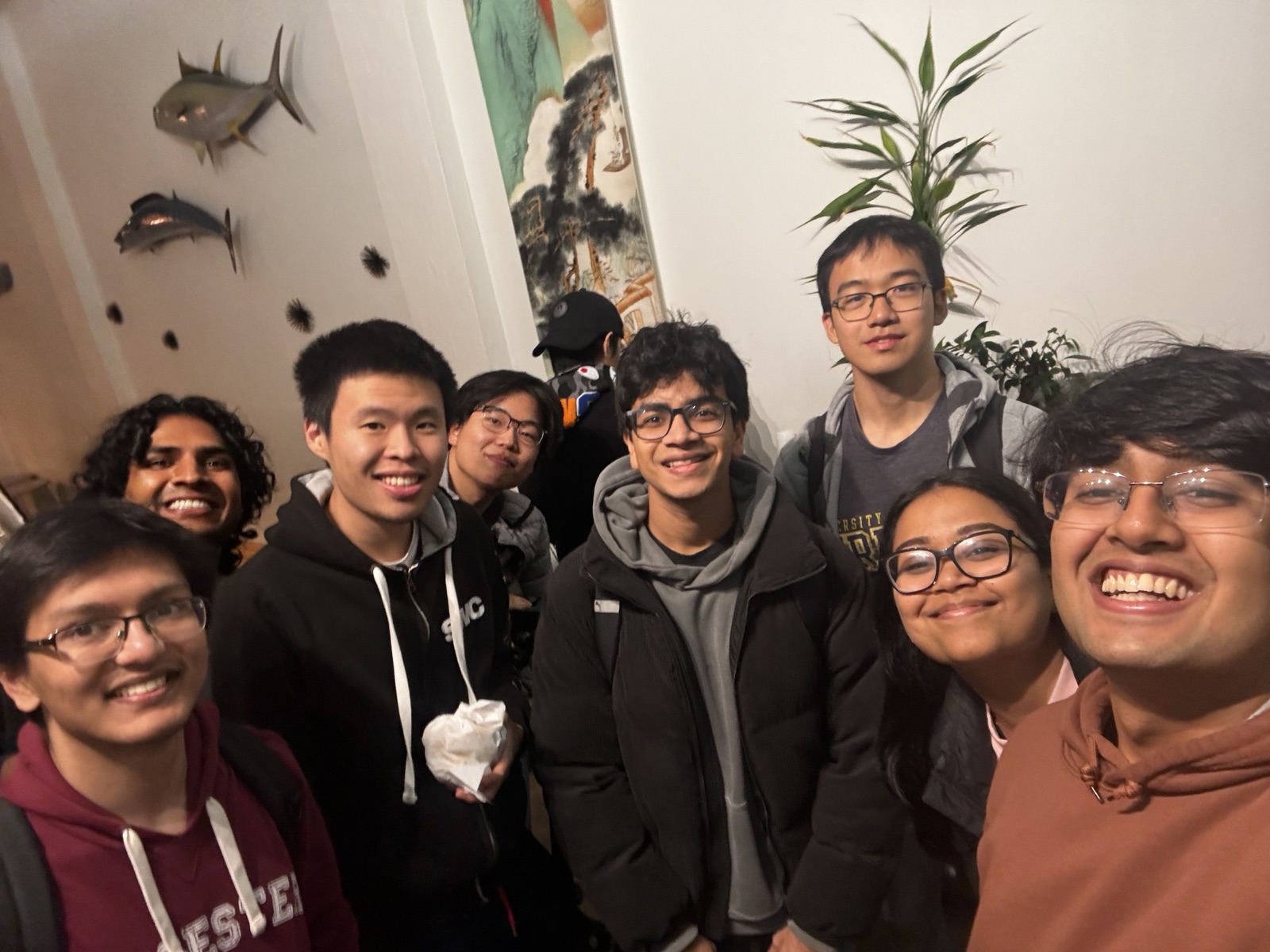 A reading-group dinner